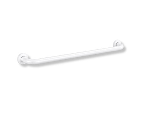 Opora za osebe s posebnimi potrebami, Ø32, ravna, STANDARD – 80 cm / nerjaveče jeklo, mat belo