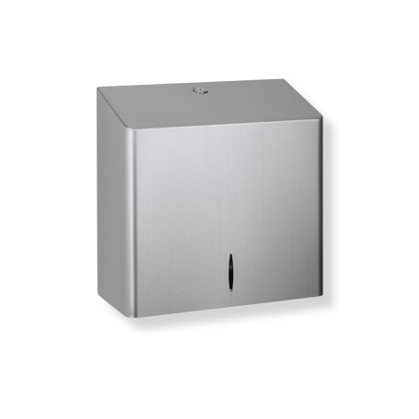 Dispenser za papirnate brisače, zložene v obliki črke V (maks. dimenzije vložka papirja 25,5 x 11,5 x 24 cm), serija R10 / brušena jekla #1