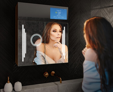 Smart LED osvetljena ogledalna omarica - L27 Sarah 66,5 x 72cm #10