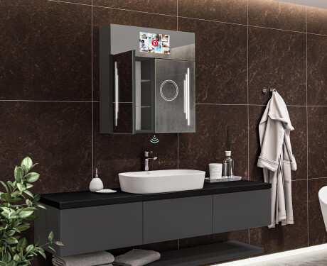 Smart LED osvetljena ogledalna omarica - L27 Sarah 66,5 x 72cm #12