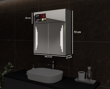 Smart LED osvetljena ogledalna omarica - L27 Sarah 66,5 x 72cm #3