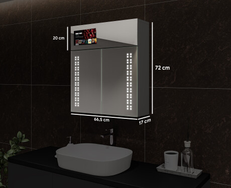 Smart LED osvetljena ogledalna omarica - L55 Sarah 66,5 x 72cm #3