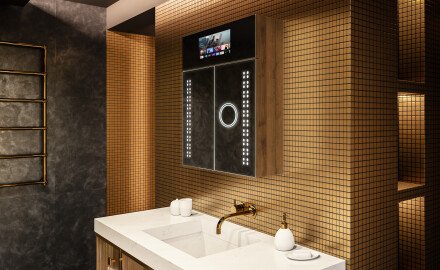 Smart LED osvetljena ogledalna omarica - L55 Sarah 66,5 x 72cm