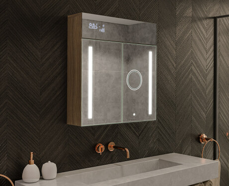 LED osvetljena ogledalna omarica - L02 Emily 66,5 x 72cm