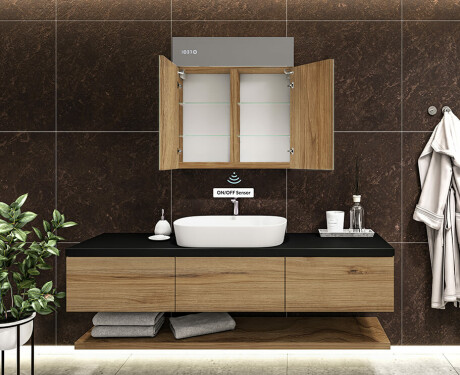 LED osvetljena ogledalna omarica - L02 Emily 66,5 x 72cm #8