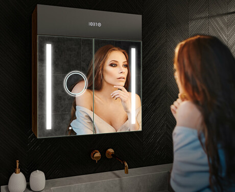 LED osvetljena ogledalna omarica - L02 Emily 66,5 x 72cm #9