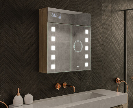 LED osvetljena ogledalna omarica - L03 Emily 66,5 x 72cm