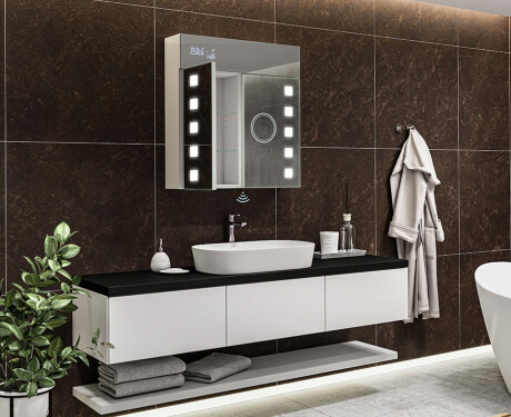 LED osvetljena ogledalna omarica - L03 Emily 66,5 x 72cm #11