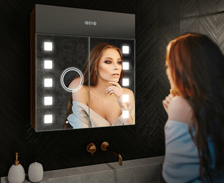 LED osvetljena ogledalna omarica - L03 Emily 66,5 x 72cm #9