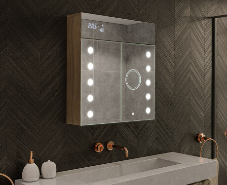 LED osvetljena ogledalna omarica - L06 Emily 66,5 x 72cm