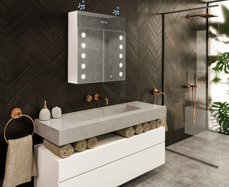 LED osvetljena ogledalna omarica - L06 Emily 66,5 x 72cm #10