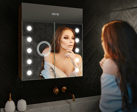 LED osvetljena ogledalna omarica - L06 Emily 66,5 x 72cm #9