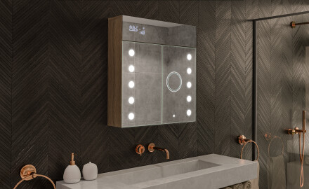 LED osvetljena ogledalna omarica - L06 Emily 66,5 x 72cm