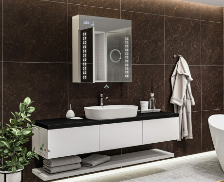 LED osvetljena ogledalna omarica - L55 Emily 66,5 x 72cm #11