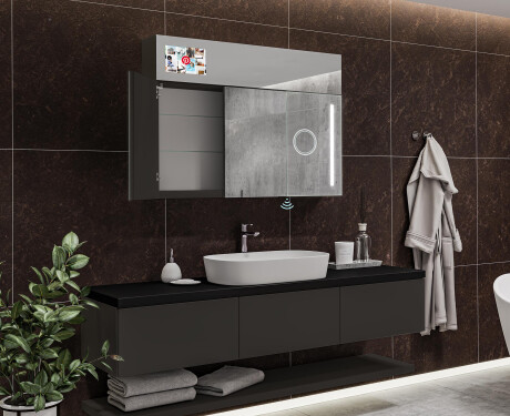 Smart LED osvetljena ogledalna omarica - L02 Sarah 100 x 72cm #11