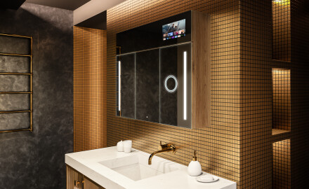 Smart LED osvetljena ogledalna omarica - L02 Sarah 100 x 72cm