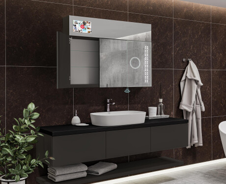 Smart LED osvetljena ogledalna omarica - L55 Sarah 100 x 72cm #11