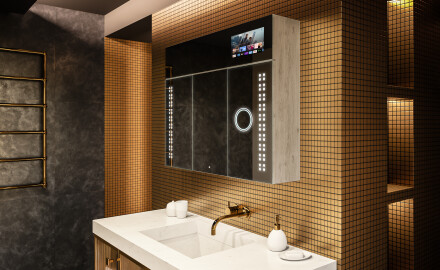 Smart LED osvetljena ogledalna omarica - L55 Sarah 100 x 72cm