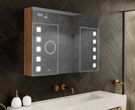 LED osvetljena ogledalna omarica - L03 Emily 100 x 72cm
