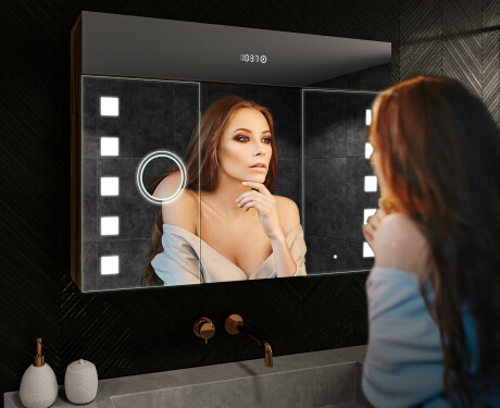 LED osvetljena ogledalna omarica - L03 Emily 100 x 72cm #9