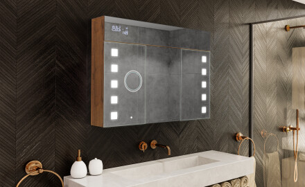 LED osvetljena ogledalna omarica - L03 Emily 100 x 72cm