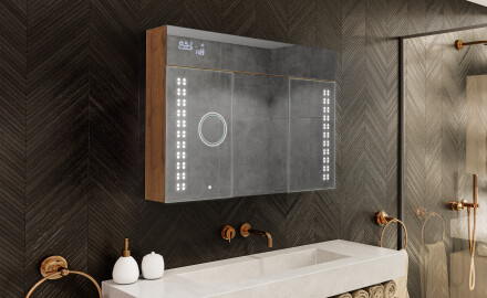 LED osvetljena ogledalna omarica - L55 Emily 100 x 72cm