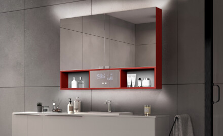 LED kopalniška omarica Emma - 2 vrata 100 x 72 cm