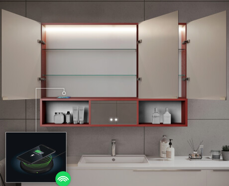 LED kopalniška omarica Emma - 3 vrata 100 x 72 cm #9