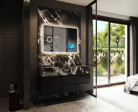 Oblikovalsko osvetljeno LED kopalniško ogledalo L148 #2