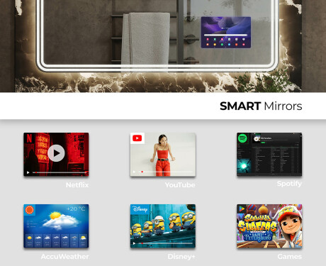 Oblikovalsko osvetljeno LED kopalniško ogledalo L148 #3