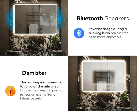 Oblikovalsko osvetljeno LED kopalniško ogledalo L148 #6